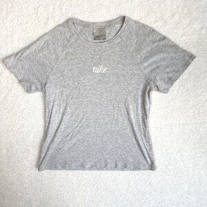 Nike Y2K Vintage Center Logo Short Sleeve T Shirt Heather Gray Women's M